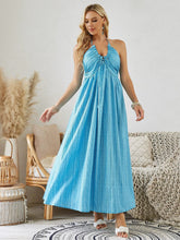 Load image into Gallery viewer, Bohemian Halter Maxi Dress - Women's Summer Sleeveless Flowy Beach Dress