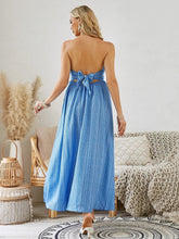 Load image into Gallery viewer, Bohemian Halter Maxi Dress - Women's Summer Sleeveless Flowy Beach Dress