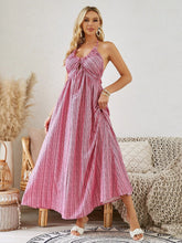 Load image into Gallery viewer, Bohemian Halter Maxi Dress - Women's Summer Sleeveless Flowy Beach Dress