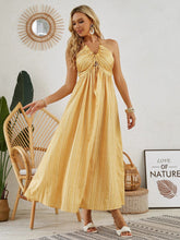 Load image into Gallery viewer, Bohemian Halter Maxi Dress - Women's Summer Sleeveless Flowy Beach Dress