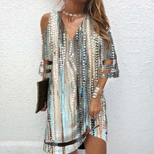 Load image into Gallery viewer, Boho Chic V-Neck Tie Dye Dresses