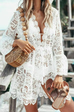 Load image into Gallery viewer, Boho Lace Maxi Beach Cover-Up Dress