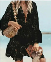 Load image into Gallery viewer, Boho Lace Maxi Beach Cover-Up Dress
