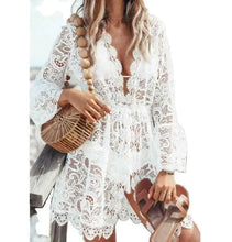 Load image into Gallery viewer, Boho Lace Maxi Beach Cover-Up Dress