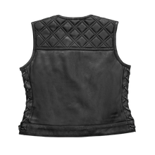 Load image into Gallery viewer, Bonnie - Women's Motorcycle Leather Vest - Diamond Quilt