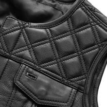 Load image into Gallery viewer, Bonnie - Women's Motorcycle Leather Vest - Diamond Quilt