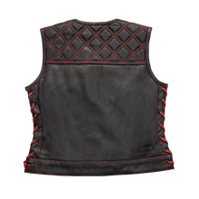 Load image into Gallery viewer, Bonnie - Women's Motorcycle Leather Vest - Diamond Quilt