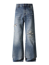 Load image into Gallery viewer, LIGHT WASH DISTRESSED BOOTCUT DENIM