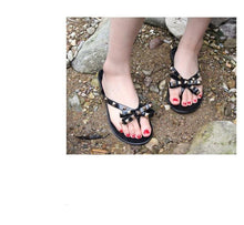 Load image into Gallery viewer, Bowknot Sandals Summer Woman Beach Flip Flops Beautiful Shoes PVC Slides Girls Sandals Slip On Flat Dress Sandals Summer Fashion Cute Flat Slip On Slides Flip Flops