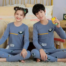 Load image into Gallery viewer, Boys Girls Sleepwear Winter Cotton Pajamas Sets Children Home Wear For Boy Pajamas Kids Nightwear Teenage Pajamas Clothes Sleepwear Suit Comfortable Thin Leisure Sleep Lounge Sleepwear for Adults Women Jogging Home wear