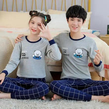 Load image into Gallery viewer, Boys Girls Sleepwear Winter Cotton Pajamas Sets Children Home Wear For Boy Pajamas Kids Nightwear Teenage Pajamas Clothes Sleepwear Suit Comfortable Thin Leisure Sleep Lounge Sleepwear for Adults Women Jogging Home wear
