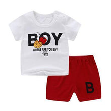 Load image into Gallery viewer, Boys' Short Sleeve Shirt and Shorts Fashion Set - # BAAA51210051