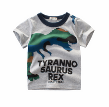 Load image into Gallery viewer, Boys' Short Sleeve T-Shirt with Dinosaur Design - # BAAA1111010023 & BOAA11510030