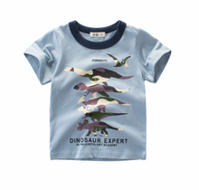 Load image into Gallery viewer, Boys' Short Sleeve T-Shirt with Dinosaur Design - # BAAA1111010023 & BOAA11510030