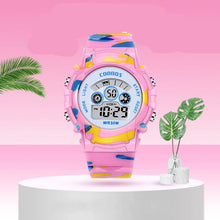 Load image into Gallery viewer, Boys Sports Military Kids Digital Watches Student Childrens Watch Fashion Luminous Led Alarm Camouflage Green Waterproof 7 Color Led Backlight Multifuction Wristwatch For Boys Girls