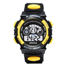 Load image into Gallery viewer, Boys Sports Military Kids Digital Watches Student Childrens Watch Fashion Luminous Led Alarm Camouflage Green Waterproof 7 Color Led Backlight Multifuction Wristwatch For Boys Girls