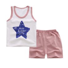 Load image into Gallery viewer, Boys' Summer Cotton Two-Piece Set | With Shorts | 0-4 Years - # BAAA51210043 & BOAA11310018