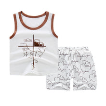 Load image into Gallery viewer, Boys' Summer Cotton Two-Piece Set | With Shorts | 0-4 Years - # BAAA51210043 & BOAA11310018
