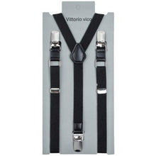 Load image into Gallery viewer, Vittorio Farina Vibrant Colorful Boy's Silver Clip End Suspender