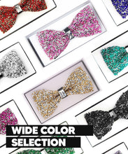 Load image into Gallery viewer, Vittorio Farina Rhinestone Bow Tie