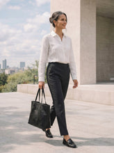 Load image into Gallery viewer, Linen Tailored Straight Cropped Pants LOGAN