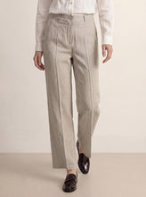 Load image into Gallery viewer, Linen Tailored Wide Leg Full Length Pants LEIGHTON