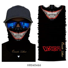 Load image into Gallery viewer, Breathable Mask Bandana Neck Gaiter Cycling Face Mask Hiking Scarves Headband Summer Balaclava Neck Gaiter Tubular Buff Bandana Scarf Headgear Bicycle Half Mask Face Cover Venom Headband Summer Men Beanie Hat Windproof Head Scarves Neck