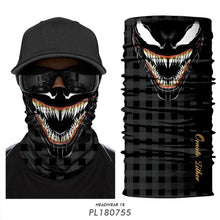 Load image into Gallery viewer, Breathable Mask Bandana Neck Gaiter Cycling Face Mask Hiking Scarves Headband Summer Balaclava Neck Gaiter Tubular Buff Bandana Scarf Headgear Bicycle Half Mask Face Cover Venom Headband Summer Men Beanie Hat Windproof Head Scarves Neck