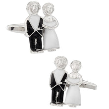 Load image into Gallery viewer, Bride & Groom Cufflinks