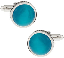 Load image into Gallery viewer, Bright Blue Greek Cufflinks