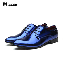 Load image into Gallery viewer, Mandotos Metallic Rose Gold Mens Dress Shoes Formal Office Footwear Classic Silhouette