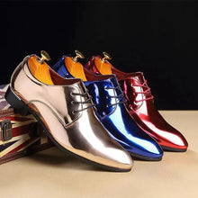 Load image into Gallery viewer, Mandotos Metallic Rose Gold Mens Dress Shoes Formal Office Footwear Classic Silhouette