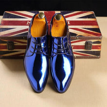 Load image into Gallery viewer, Mandotos Metallic Rose Gold Mens Dress Shoes Formal Office Footwear Classic Silhouette