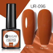 Load image into Gallery viewer, Brown Blue Gel Nail Polish UV LED Autumn Winter Series Matte And Glossy Colors Elegant Stylish Design For Womens