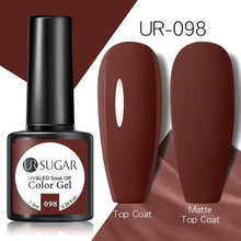 Load image into Gallery viewer, Brown Blue Gel Nail Polish UV LED Autumn Winter Series Matte And Glossy Colors Elegant Stylish Design For Womens