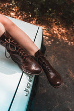 Load image into Gallery viewer, Brown Leather Victorian Ankle Boots