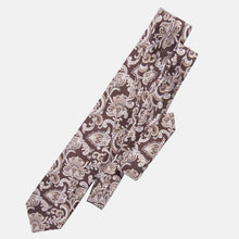 Load image into Gallery viewer, Novara - Printed Silk Tie - Brown