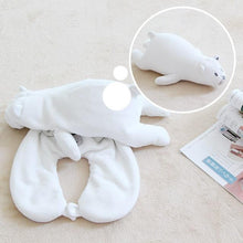 Load image into Gallery viewer, Bubble Kiss Soft Pillow Penguin U-Shaped Sleep Protection Neck Pillow Home Office Nap Body Pillows Travel Car Adult Cute Pillows U-Shaped Neck Pillow Throw Pillow Neck Supporter Foam particle Headrest Office Nap Desktop Pad Headrest
