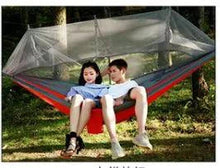 Load image into Gallery viewer, Bug-Free Camp Hammock: Serene Outdoor Relaxation with Mosquito Protection for Two