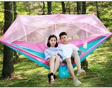 Load image into Gallery viewer, Bug-Free Camp Hammock: Serene Outdoor Relaxation with Mosquito Protection for Two