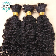 Load image into Gallery viewer, Burmese Boho Braids - Double Drawn Curly Bulk Human Hair Extensions for Braiding - 3 Bundles