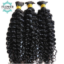 Load image into Gallery viewer, Burmese Boho Braids - Double Drawn Curly Bulk Human Hair Extensions for Braiding - 3 Bundles