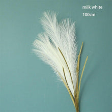 Load image into Gallery viewer, Bulrush Artificial Pampas Grass Phragmites 100cm Popular Natural Dried Small Pampas Grass For Wedding Flower Bunch Floor Vase Filler for Living Room Kitchen Decor