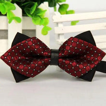 Load image into Gallery viewer, Business Black Golden Butterfly Men Bowtie Luxury Double Layer Pointed Classic Bow Tie Lovely Men Gift For Office And Meetings
