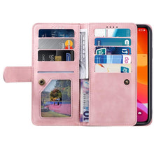 Load image into Gallery viewer, Business Blue New Cards Flip Leather Case For iPhone 14 13 12 11 Pro Max 10 X 6 6s 7 8 Plus XR XS Max Multifunctional Wallet Phone Case Multi-Card Wallet Leather iphone Case