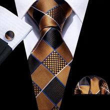 Load image into Gallery viewer, Business Luxury Men Silk Necktie Fashion Tie Sets For Men Wedding Party Wear Elegant Neck Tie Design For Men Soft Business Casual Suit Neckties