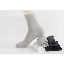 Load image into Gallery viewer, Business Simple White Cotton Socks 10 Pairs Men Breathable Socks Spring Summer Socks for Men Heavy Duty Reinforced Cotton Socks For Men