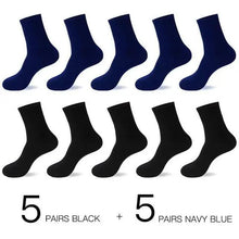 Load image into Gallery viewer, Business Simple White Cotton Socks 10 Pairs Men Breathable Socks Spring Summer Socks for Men Heavy Duty Reinforced Cotton Socks For Men