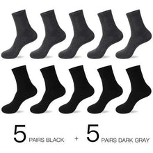 Load image into Gallery viewer, Business Simple White Cotton Socks 10 Pairs Men Breathable Socks Spring Summer Socks for Men Heavy Duty Reinforced Cotton Socks For Men