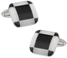 Load image into Gallery viewer, Butler Black White Cufflinks